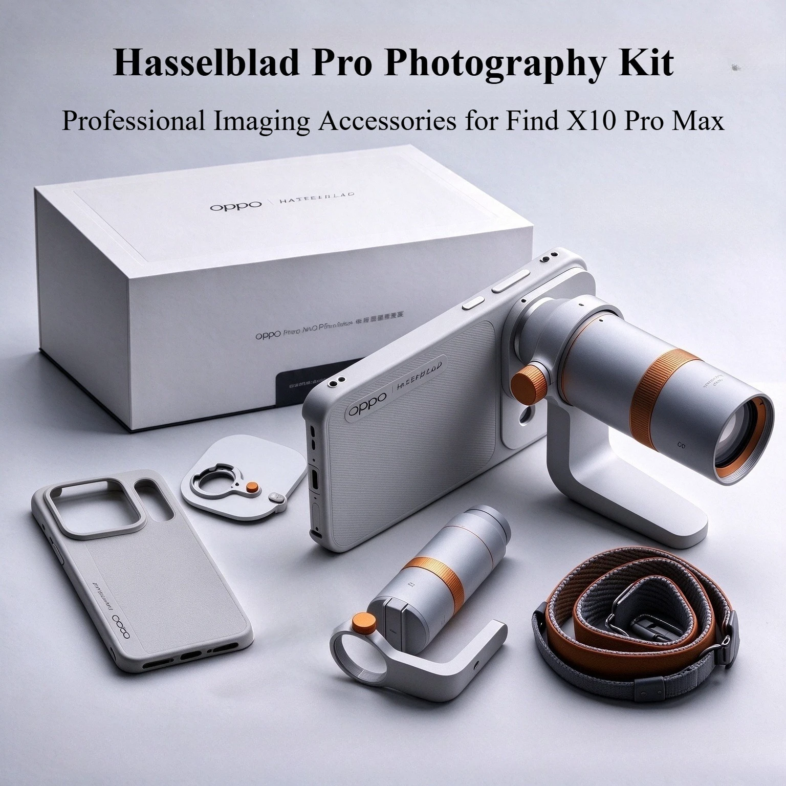 Belong OPPO Find X10 Pro Max camera accessories Hasselblad Pro Photography Kit: telephoto lens, protective case, shoulder strap
