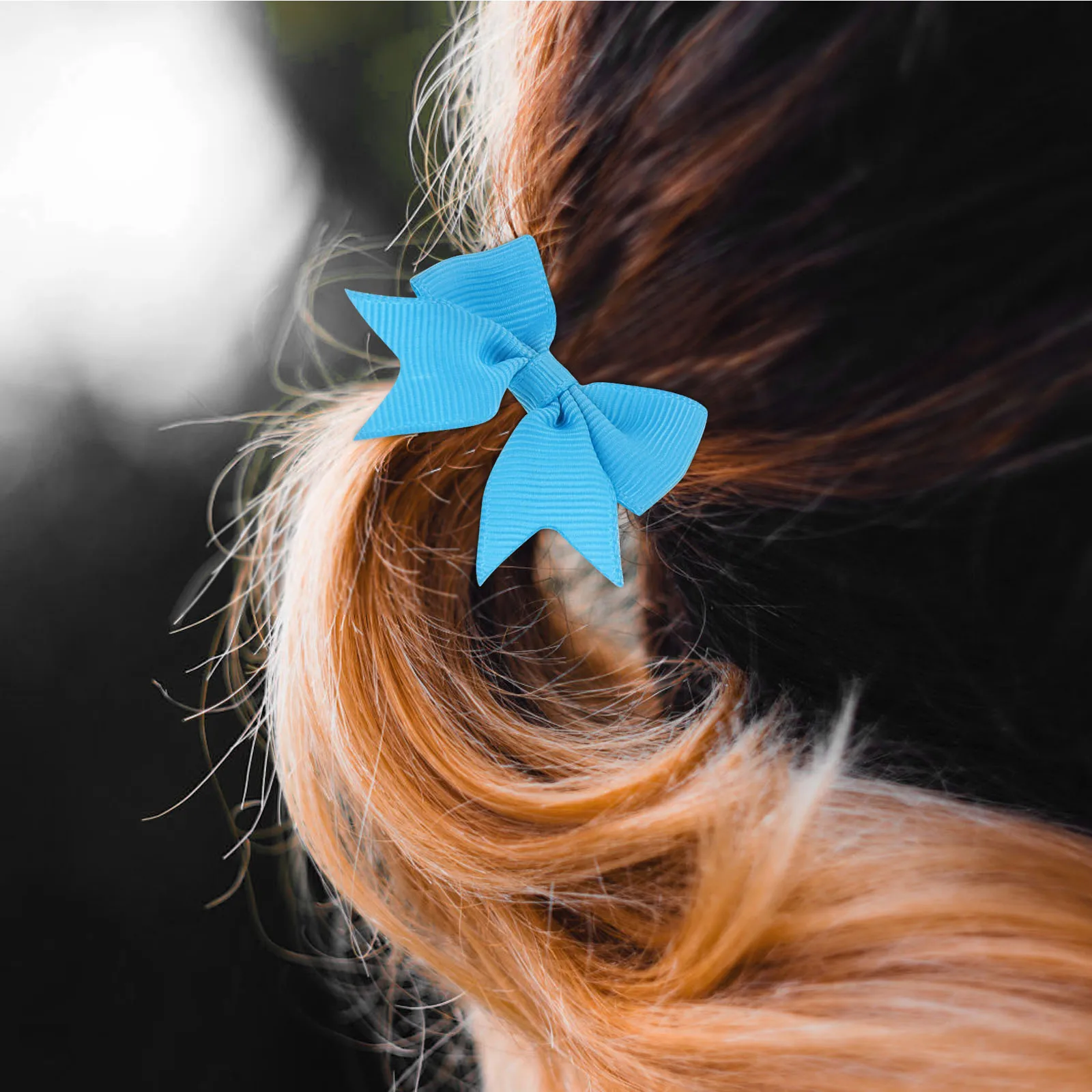 

8pcs Hair Ribbon Solid Color Elastic Tie Children Bowknot Headdress Durable Fabric Accessories