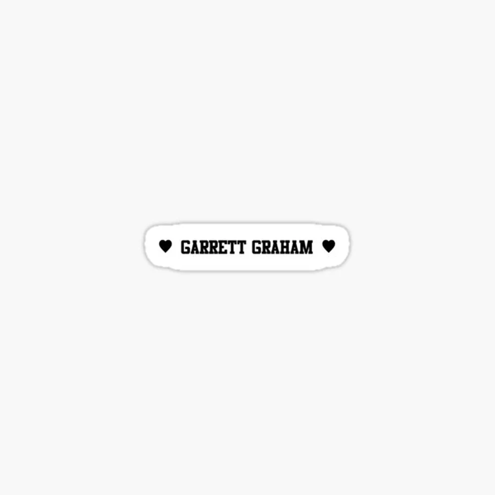 Garrett Graham with a heart - Off Campus Sticker for Laptop Decor Bedroom Car Cute Cartoon Art Fashionable Public Suitcase