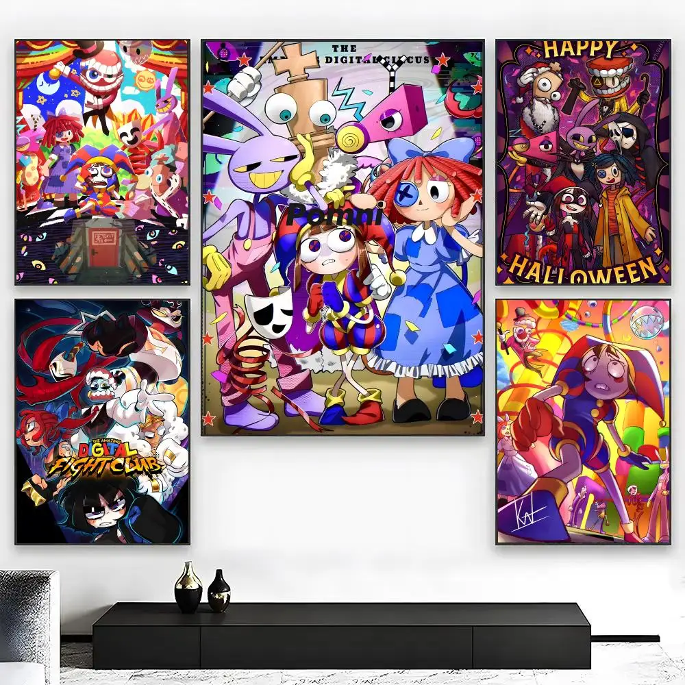 The Amazing Digital Circus Poster Wall Art Print Removable Water-Resistant Home Decor For Bedroom Apartment Gift