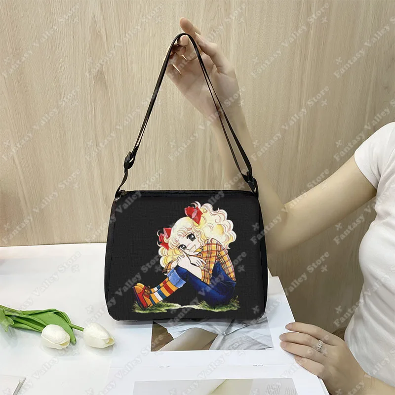 Sac de rangement portable pour femmes et filles, sac à main mignon, support de téléphone, sac à main, bonbons, dessin animé vintage, initié par