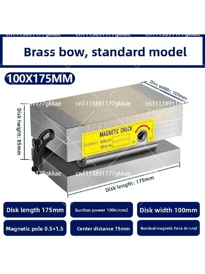 100x175mm Precision Permanent Magnet Sine Disk Magnetic Chuck with Adjustable Tilt Angle Suction Table for Surface Grinder