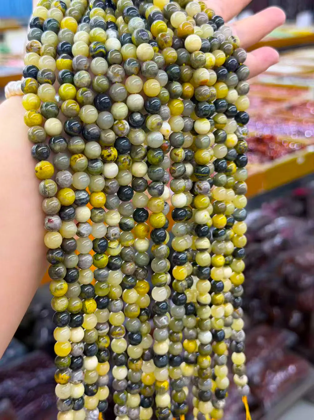 Natural Bumblebee Jasper Beads Gemstone DIY Loose Beads Strand 15