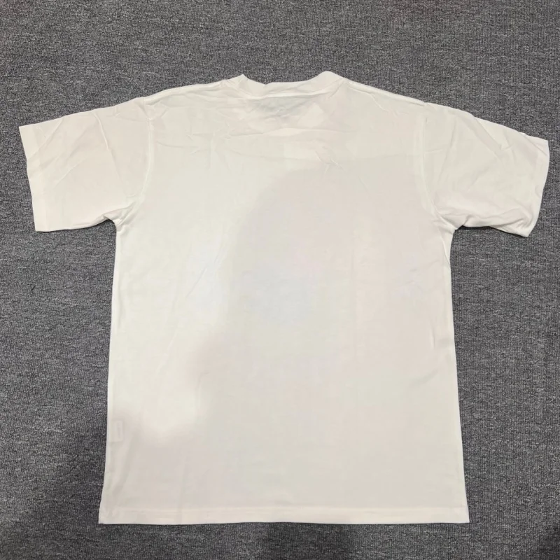 Men White Saint Bulldog Graphic T Shirt Vintage Distressed Print Short Sleeve Streetwear Tee