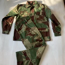 Rodésia-Fato de camuflagem masculino, vintage, verde, primavera