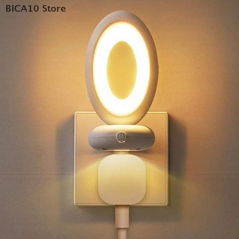 Portable Sailboat Plug-in Model LED Night Light Baby Nursing Eye Sleep Light Bedroom Corridor Socket Lights Energy Saving Light