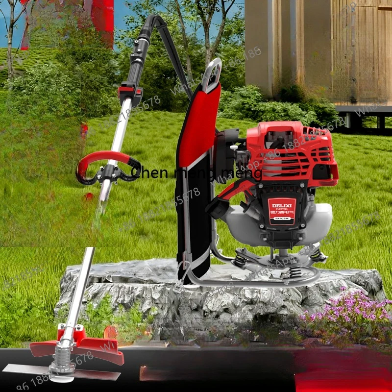 

Lawn mower, backpack type four-stroke small household special multi-functional lawn mower, harvesting and weeding device