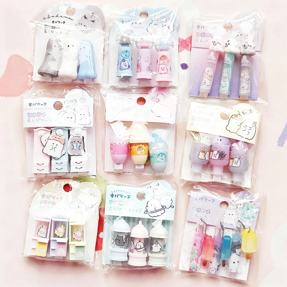 Cartoon Pencil Topper Sets Soft Silicone Pen Caps Cute Crystal Ball Shape Pencil Cap Protector Extender School Students Supplies