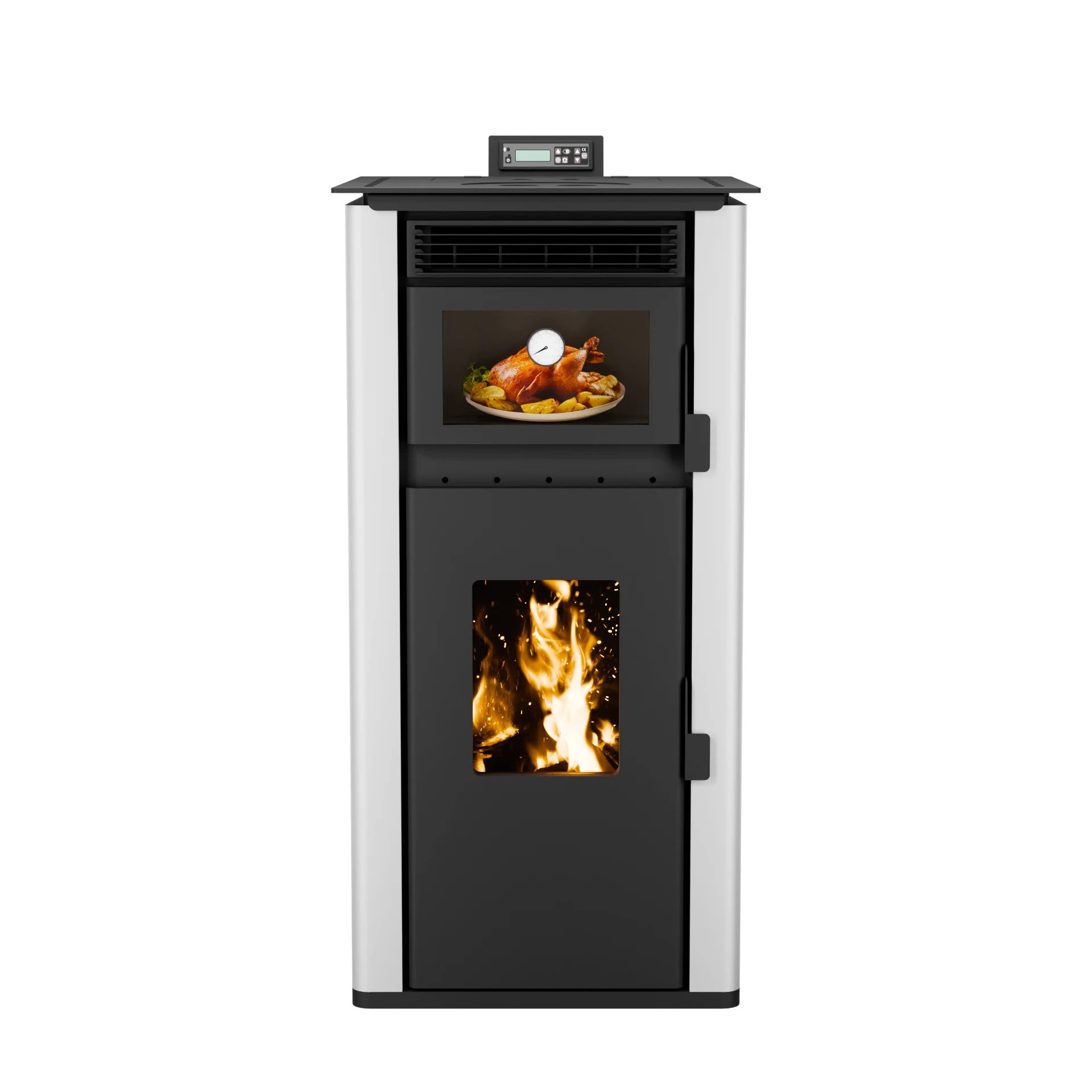 PS-OVEN-160 Modern Pellet Oven-Durable & Eco-Friendly Carbon Steel Freestanding 2-Year Warranty