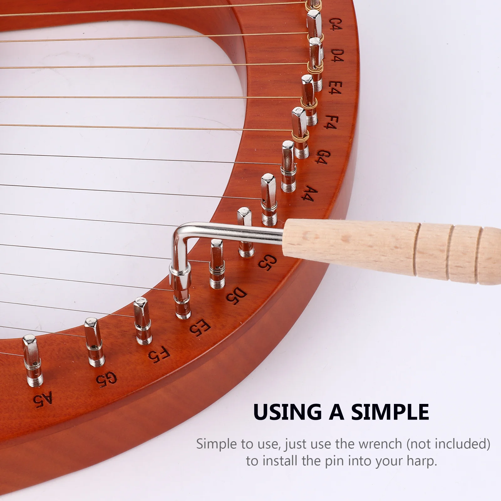 

7pcs Harp String Pin Metal Musical Instrument Part For Lyre Zither Dulcimer Guzheng Harpsichord Peg Replacement Accessory