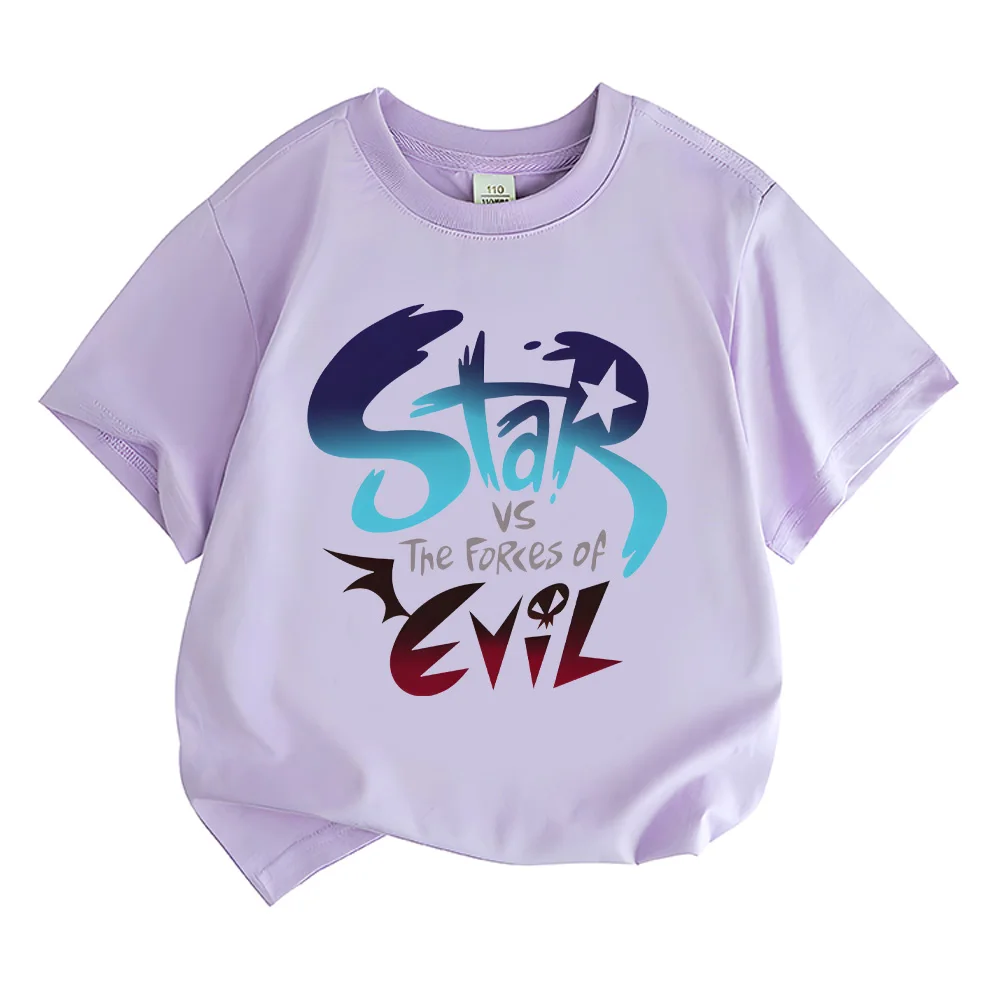 نجمة مقابل. تي شيرت كارتوني من The Forces of Evil للأطفال مطبوع عليه رسوم متحركة ملابس قطنية للأطفال تي شيرت لطيف للأولاد والبنات قمصان عصرية