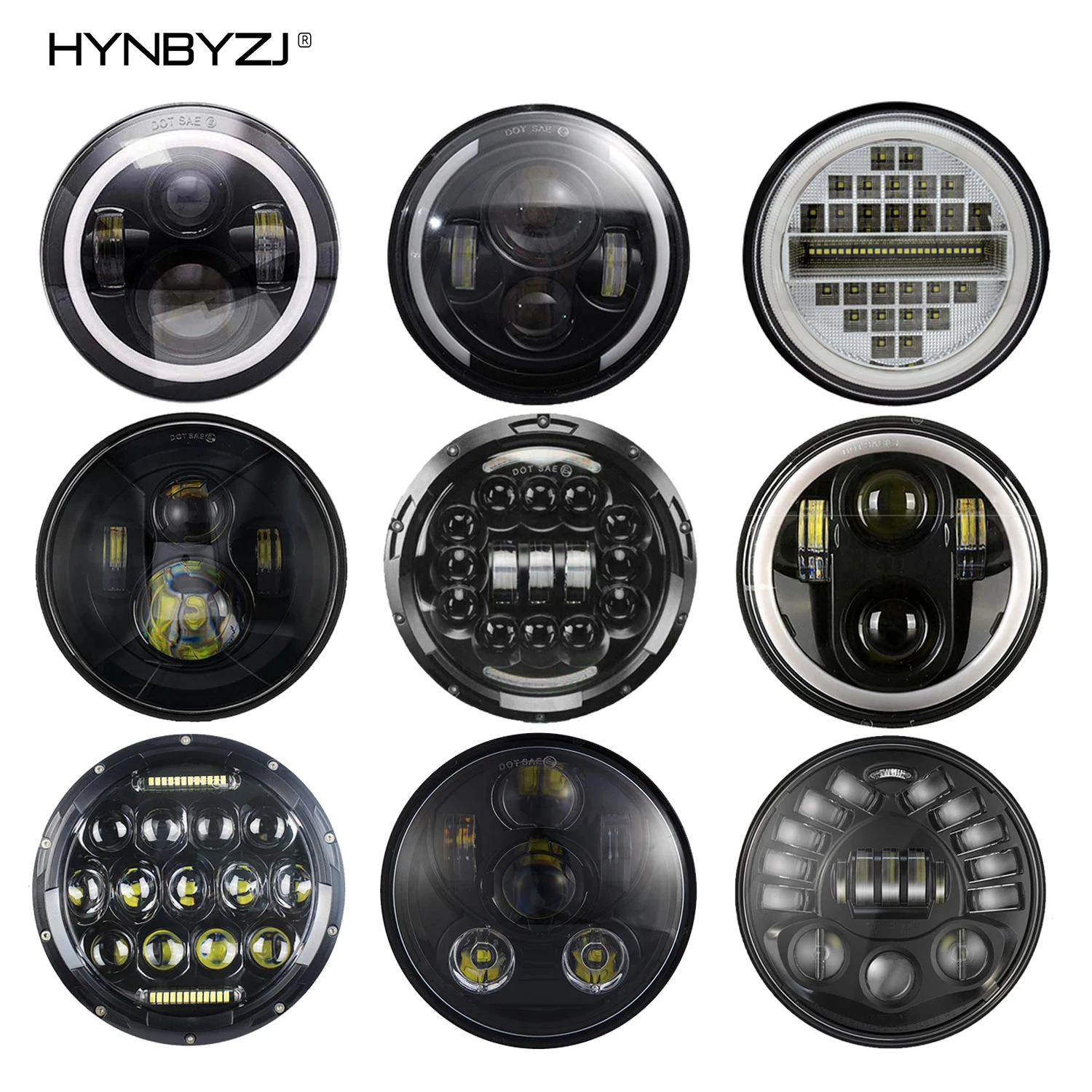 

HYNBYZJ 5.75"7" Motorcycle LED Headlight For 2012-2016 Harley FLD For Dyna Softail Sportster 883 XL 883 FXCW Motorcycle Headlamp