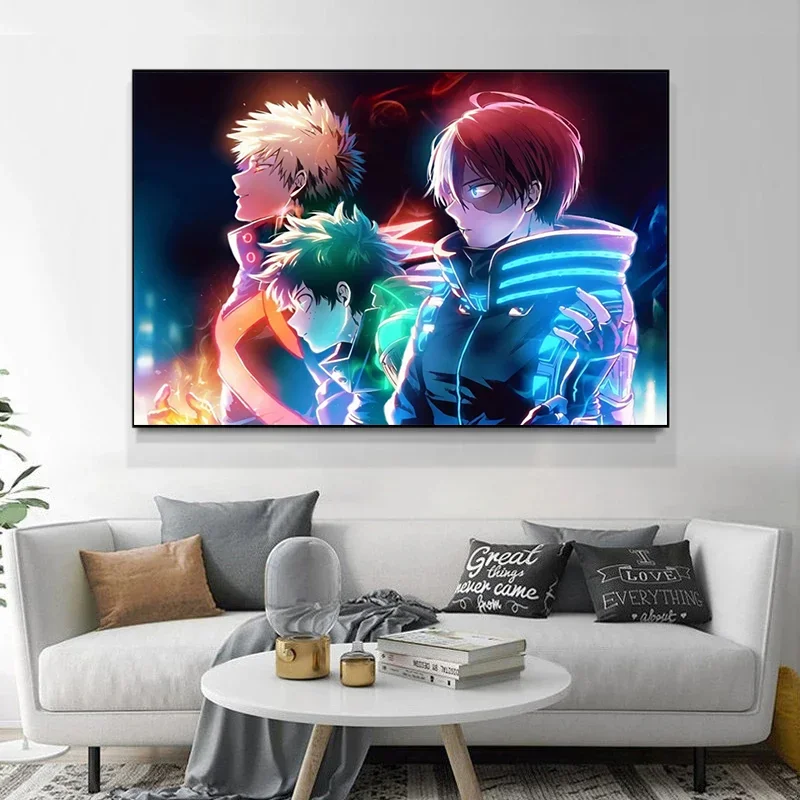 My Hero Academia Deku Poster Anime BNHA Midoriya Izuku Canvas Painting Comics Wall Art Print Picture for Bedroom Home Decor