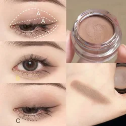 Crema de sombra de ojos marrón Nude mate Natural sombra de contorno facial pigmento cosméticos duradero monocromático sombra de ojos crema maquillaje coreano