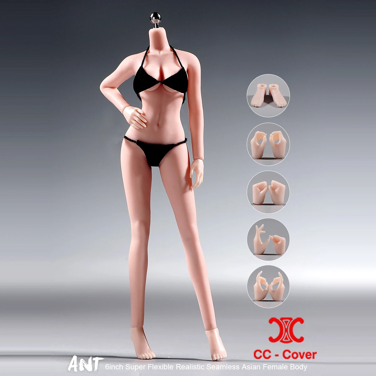 Ant t305 1/12 corpo sem costura super flexível com pés destacáveis 6 "palha/bronze soldado feminino figura de ação brinquedo