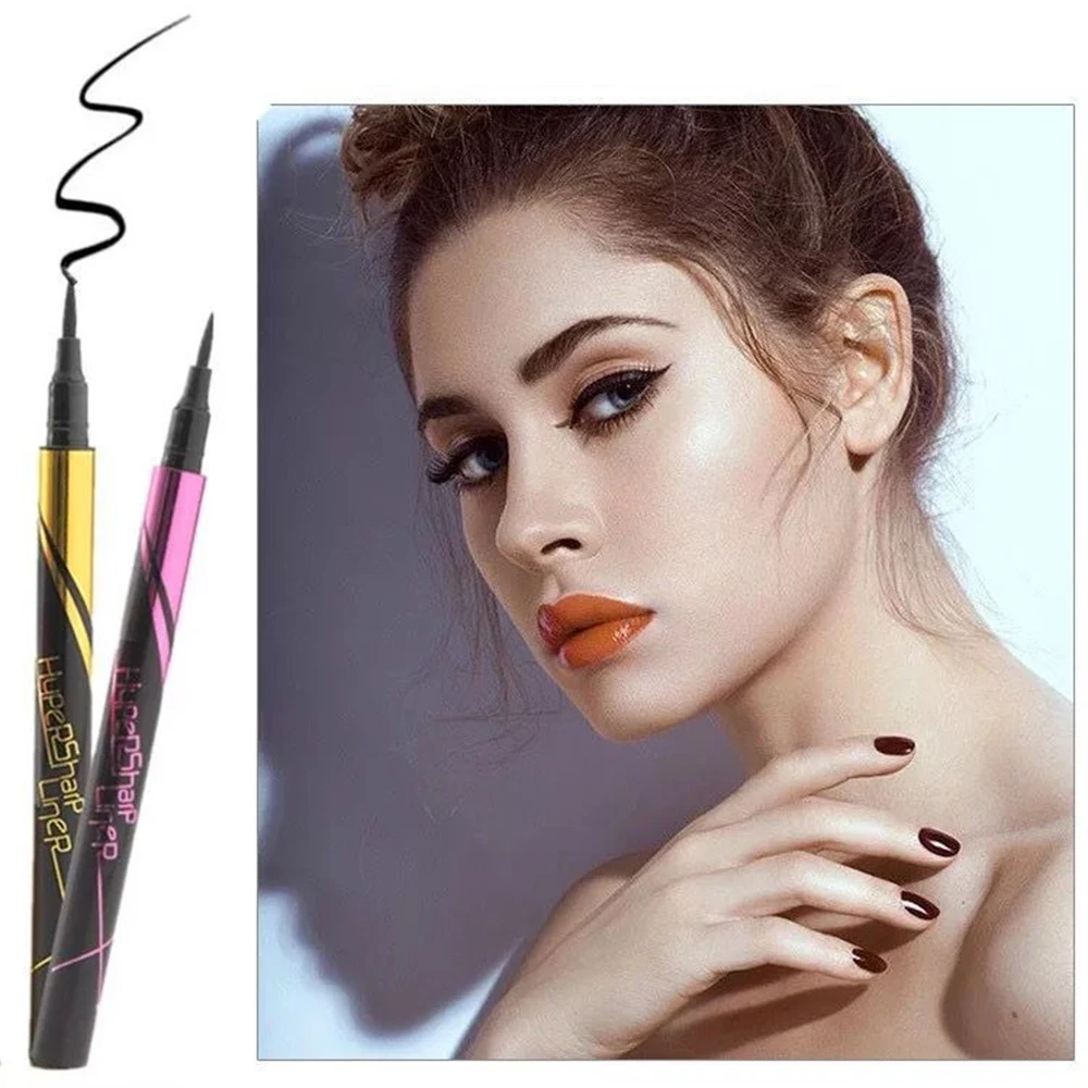 1/2/3 stücke Eyeliner schwarz flüssiger Eyeliner Stift wasserdicht schnell trocken Schwamm Kopf Eyeliner Bleistift Make-up für Frauen Kosmetik billig