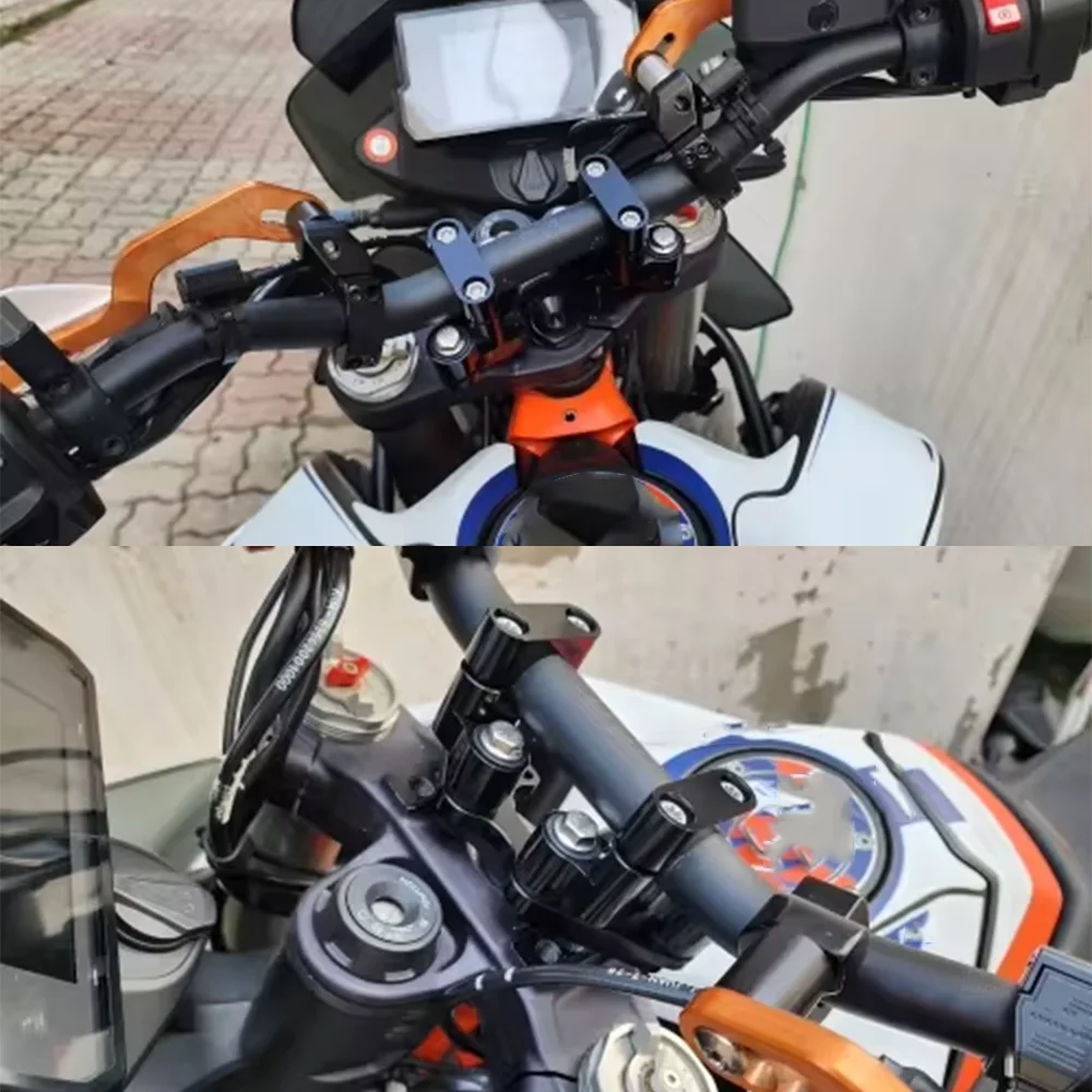 For KTM 390 790 1090 1190 1290 Adventure S T R Accessories Handlebar Riser Mount Clamp Heightening Handle Bar Stabilizer Damping