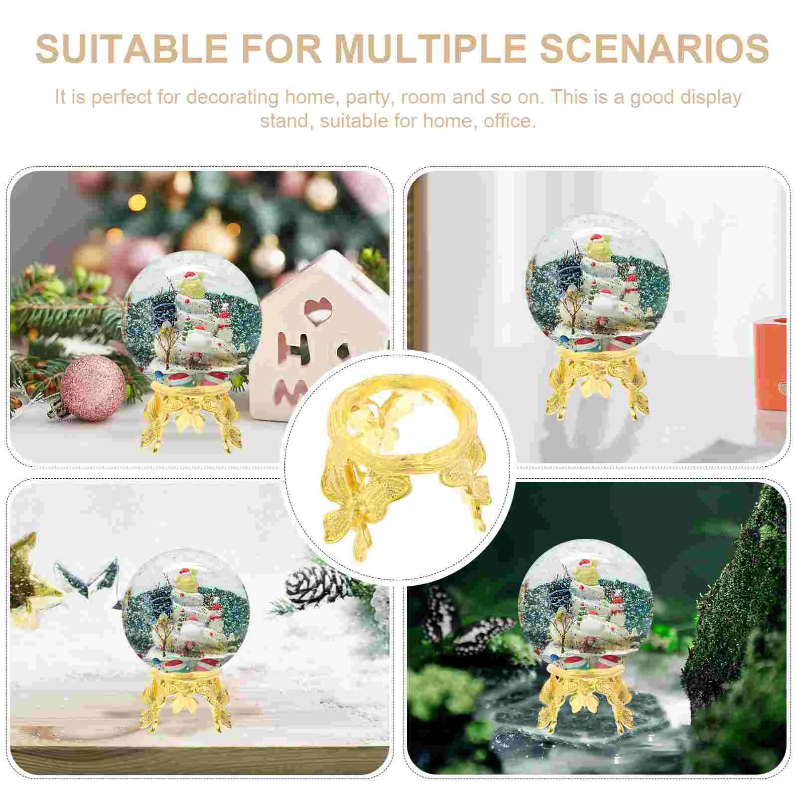 Decorate Crystal Ball Base Golf Holder Butterfly Alloy Decorative Balls Holding Rack