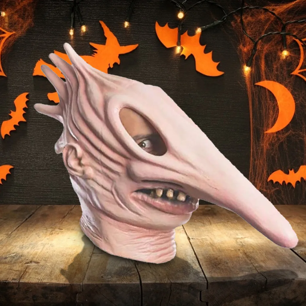 

Halloween Demon Mask Sharp Nose Full Face Headgear Cosplay Mask Vampire Fangs Parody Mask Prank Toy Halloween Makeup Ball Mask