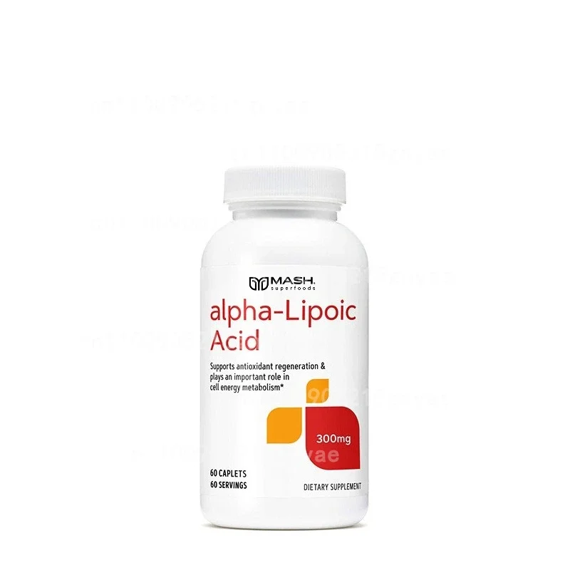 

Alpha Lipoic Acid (ALA) Gummies 600mg - Sugar-Free, Pineapple Flavor Supports Antioxidant & Skin Health (60 Capsules)