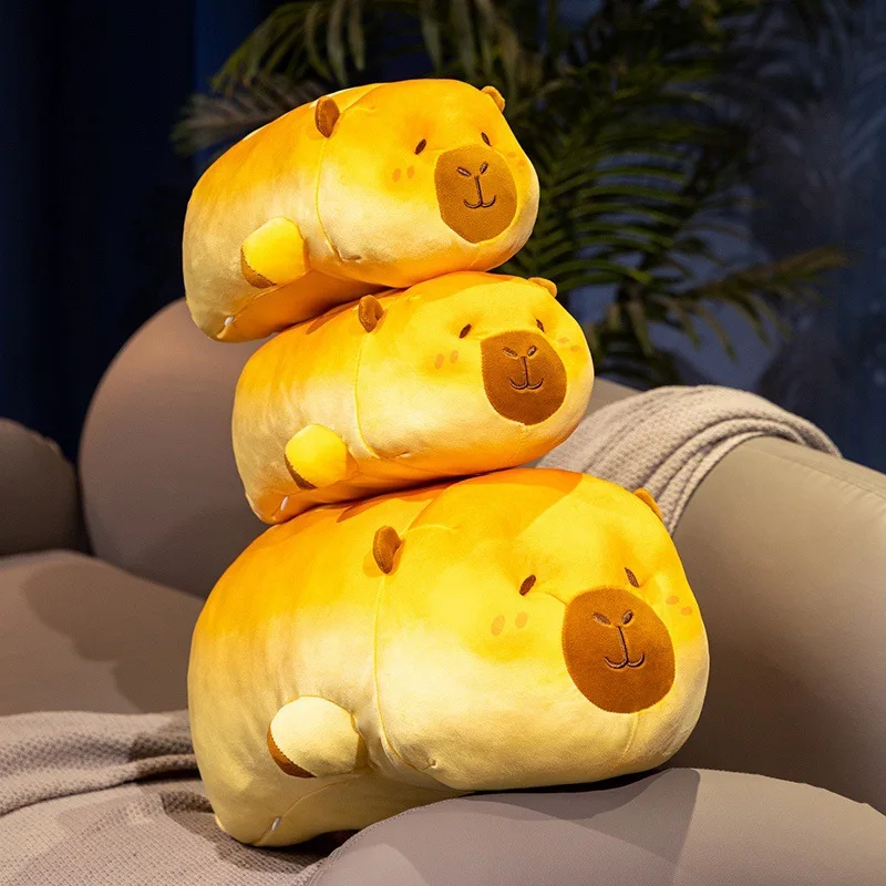 Leuke Cartoon Brood Capibara Knuffel Sierkussen Figuur Capibara Pop Thuis Kussen Simulatie Gevulde Pop Kawaii Speelgoed Geschenken