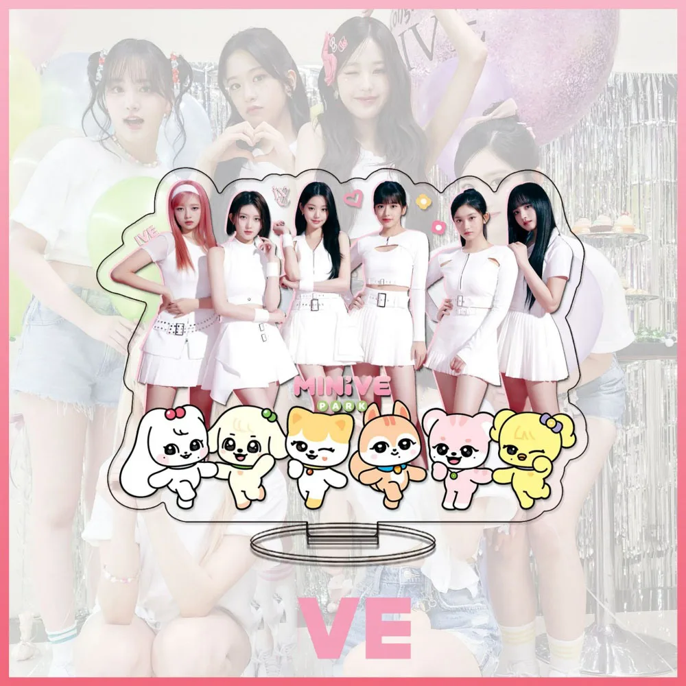 Kpop Yujin Albums Photo Stand-up Figure Standing Sign Gaeul Wonyoung LIZ Rei Leeseo Desk Ornaments for Fans Collection or Gift