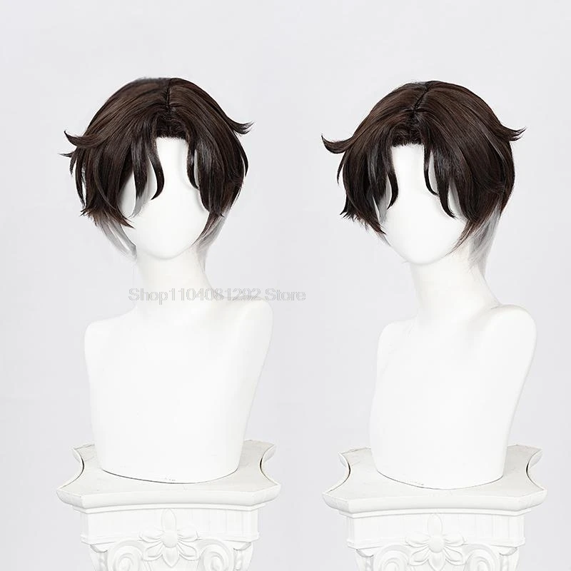 Mr. Reca Cosplay Pruik Honkai Star Rail Reca 30 CM Kort Haar Vrouwen Mannen Halloween Rollenspel Pruik met Gratis pruik Cap