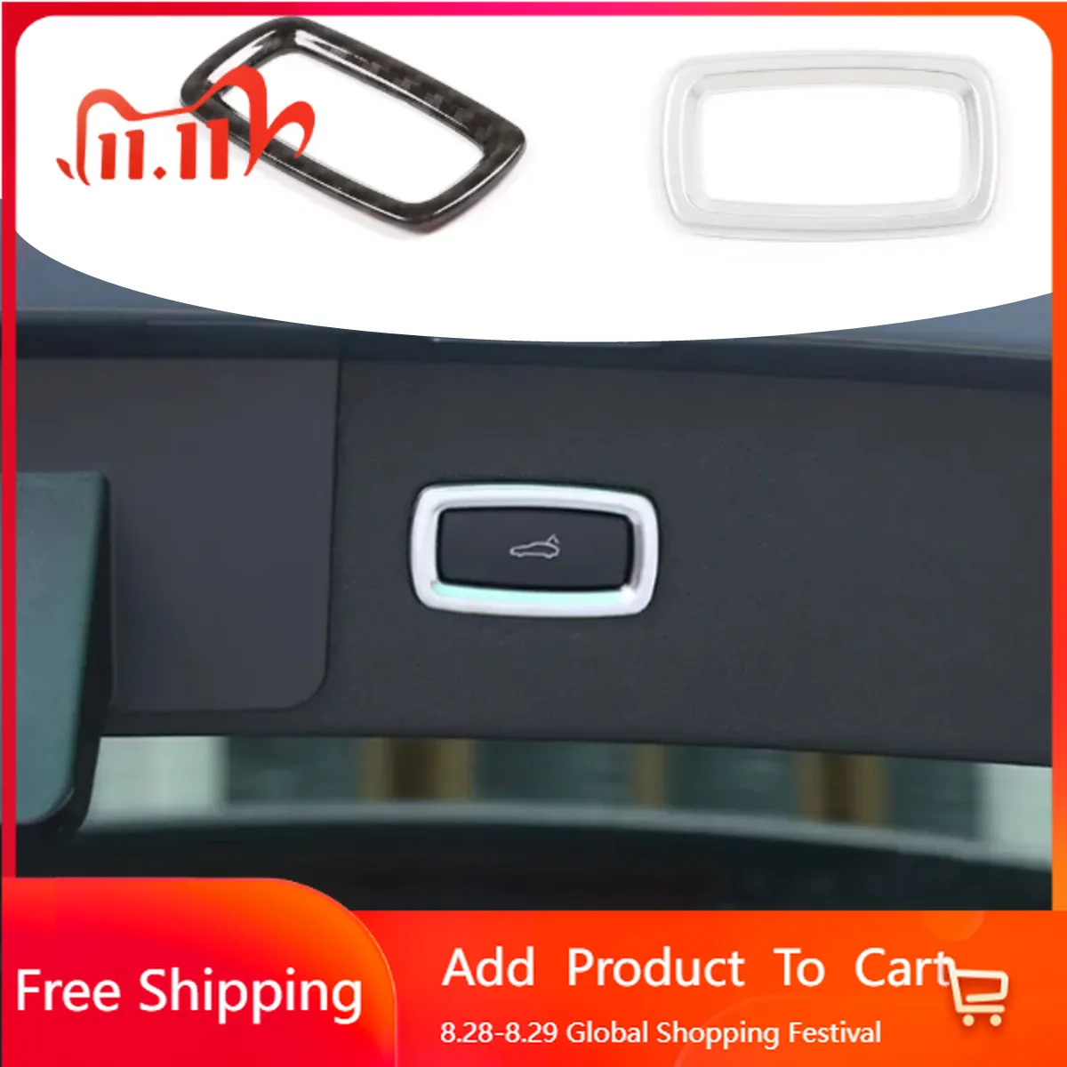 

Наклейки для интерьера, задний багажник автомобиля, электрический переключатель задней двери, кнопка, накладка на рамку, наклейка для Porsche Cayenne 2018-2024, автомобильные аксессуары