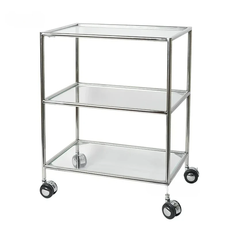 

Crystal Coffee Tables Minimalist Modern Glass Sofa Side Table Transparent Low Table Shelf Trolley Ins Nordic Bedside Table m