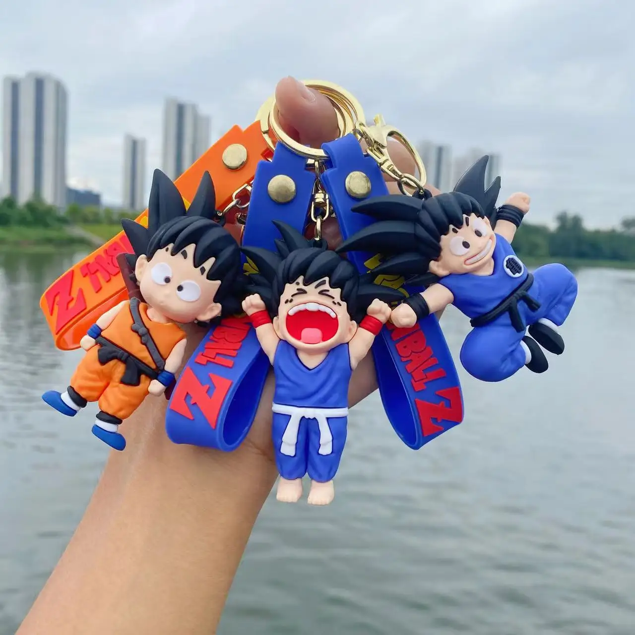 Anime Seven Dragon Ball Son Goku Cute Doll Keychain Figure Pendant Car Key Chain Bag Keyring Accessories Birthday Gifts