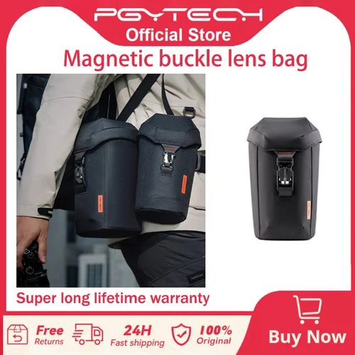 Imagen 1 del producto Bolsa para lentes PGYTECH, bolsa de almacenamiento para cámara DSLR, bolsa para lentes 70200, cubierta protectora para lentes de teleobjetivo adecuada para lentes Nikon Canon