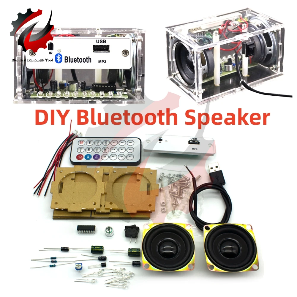 faca voce mesmo kit eletronico alto falante bluetooth eletronica faca voce mesmo kit de projeto de solda pratica ensino alto falante estereo bluetooth branco 01