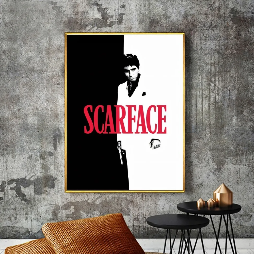 AAA Classic Movie Scarface Poster No Framed Poster Kraft Club Bar Paper Vintage Poster Wall Art Painting Bedroom Study Stickers