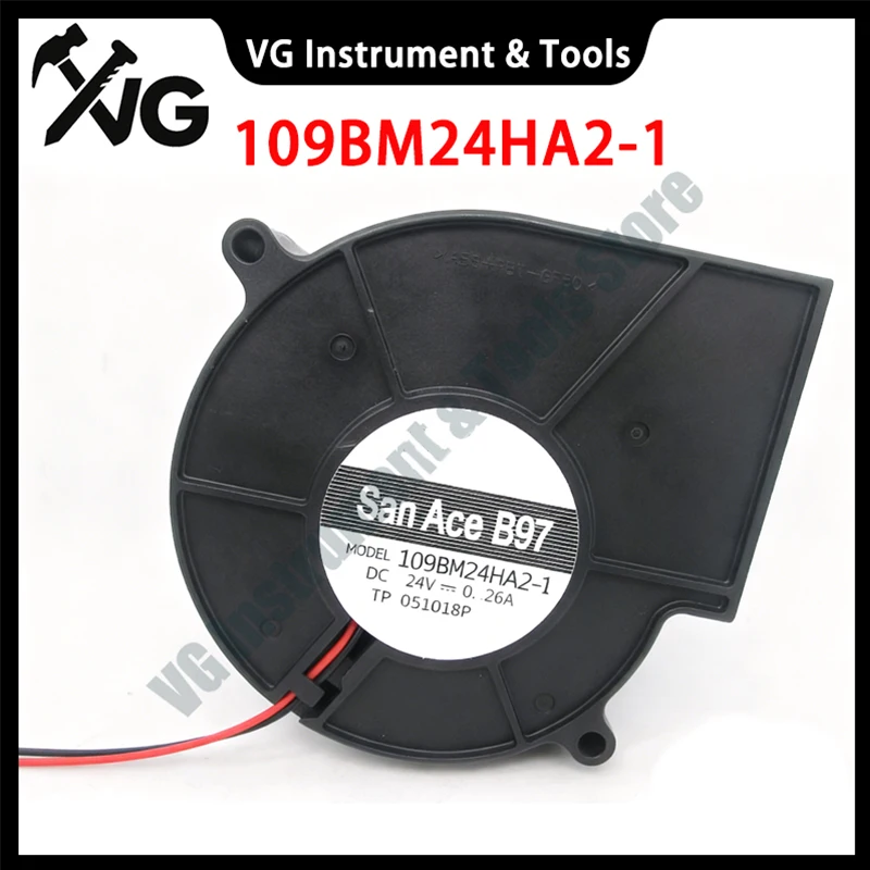 New For SANYO 109BM24HA2 DC 24V 0.26A 97x97x33mm 2-Wire 9733 Turbo Cooling Fan