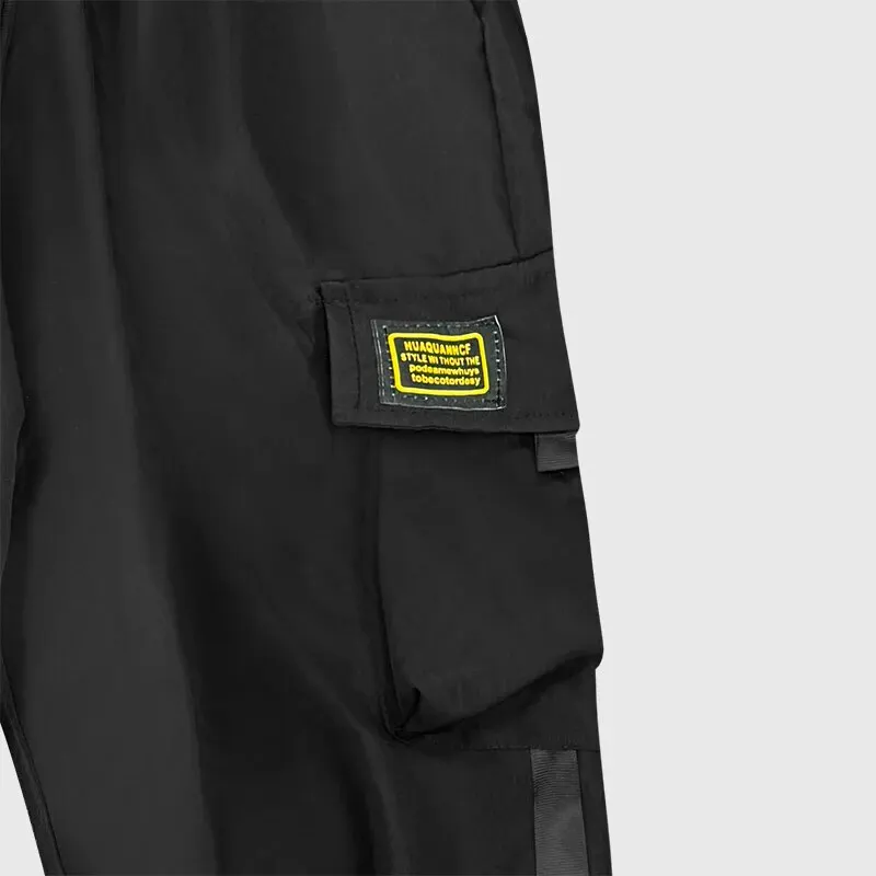 2024 Lente Herfst Nieuwe Koreaanse Mode Multi-Pocket Losse Ins Negen Minuten Trekkoord Been Werkbroek Casual Dagelijkse Joggingbroek