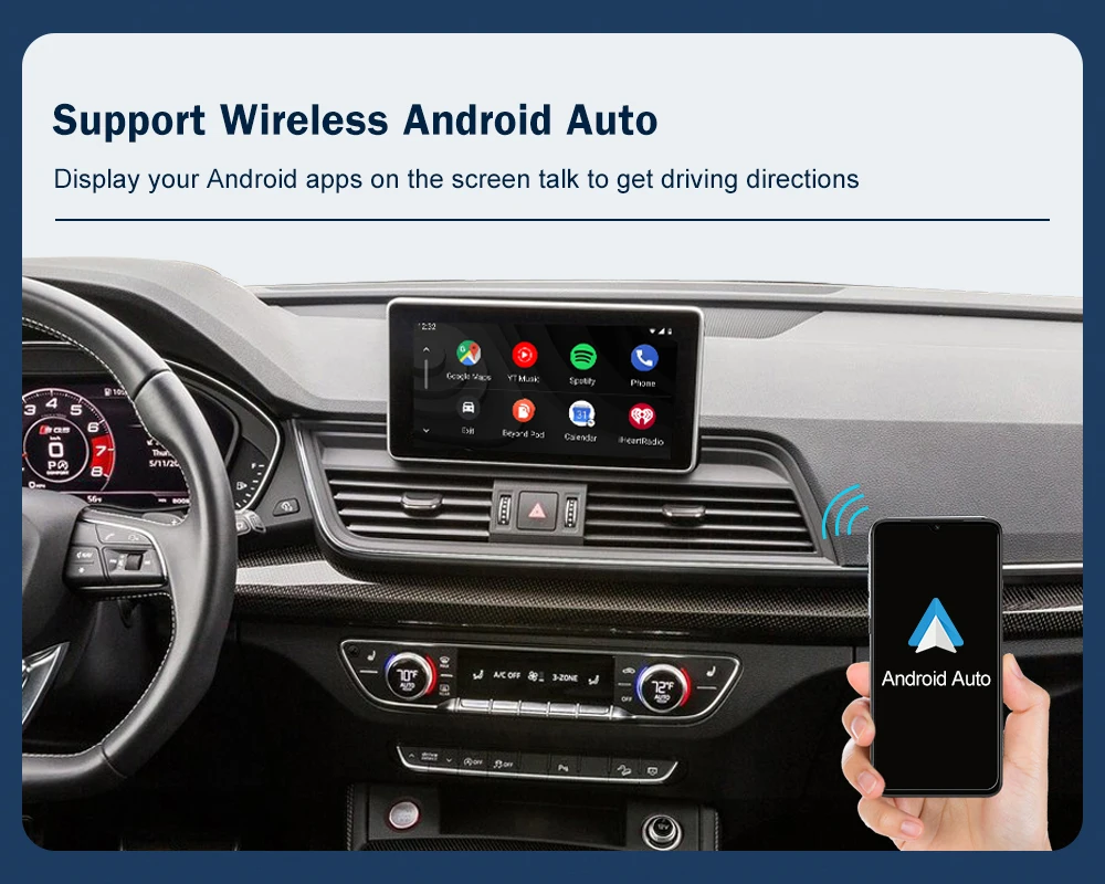 Road Top Wireless Carplay für Audi A3 B9 A4 A5 Q5 2013-2017, mit Android Auto Interface Airplay Spiegel Link Auto Play Funktionen – Detail 7