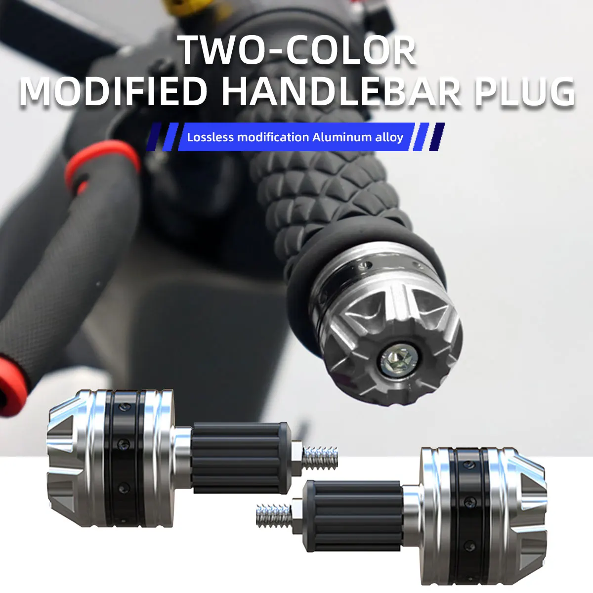 2PCS Motorcycle Handle Bar Ends Grips Moto CNC Metal Handlebar Counterweight Plug Slider Motor Bike Grips Dirt Bike Accessories