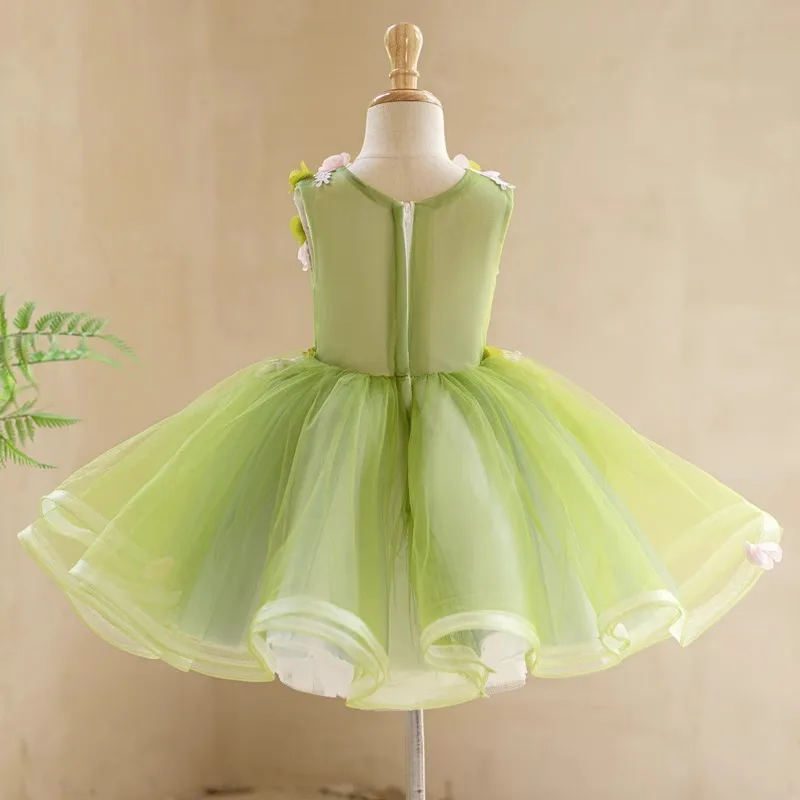 

Girls' Dress High-end Children's Birthday Host Piano Fluffy Performance Dress