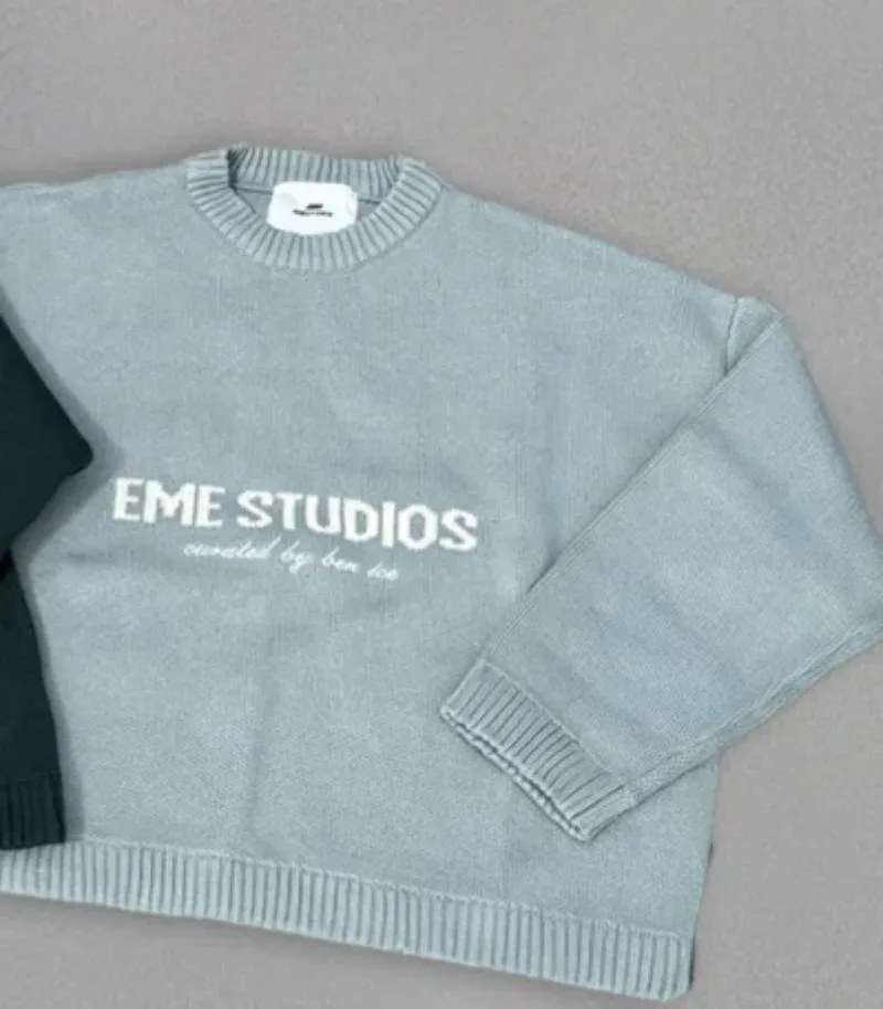 2025 americano Casual invierno suelto de manga larga Top hombres Y2k gótico Hip-hop Rock carta bordada camiseta de gran tamaño mujeres