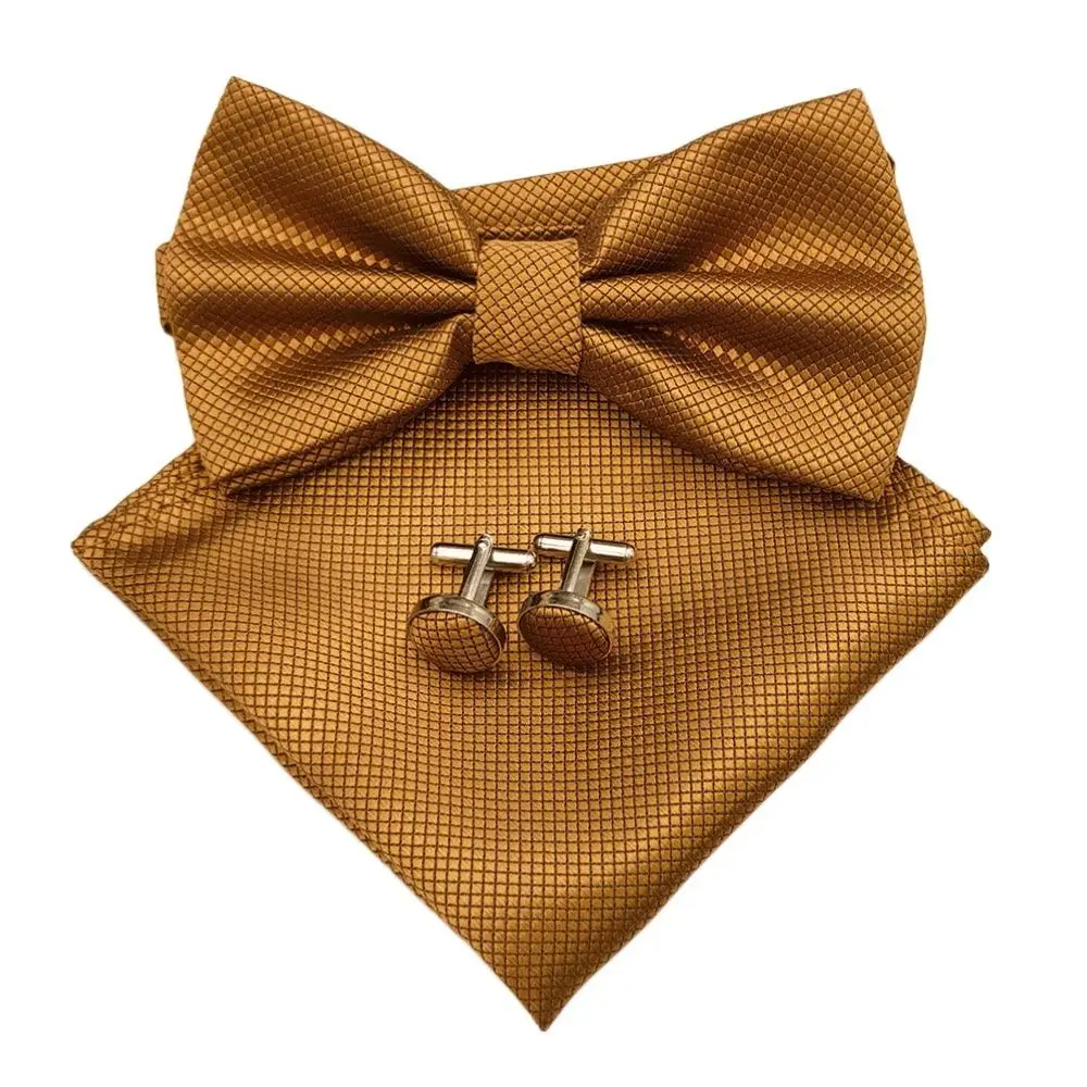 3 unids/set de corbata de diseñador de moda, conjunto de gemelos de pañuelo de negocios de lujo cuadrados de bolsillo elegantes ajustables para hombres