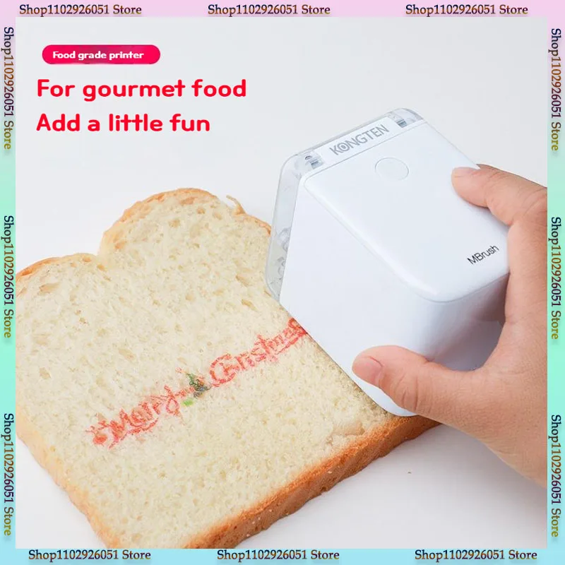 Mini Food Printer Multilingual System Handheld Inkjet Printer Coffee Flower Cake Macaroon Personal Pattern Portable Small Printe