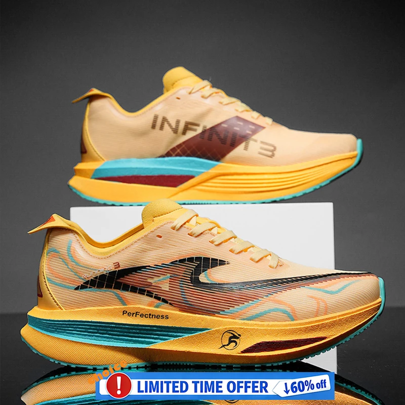 

Кроссовки для бега с воздушной подушкой, карбоновой пластиной, для марафона, мужские спортивные дышащие легкие женские нескользящие повседневные кроссовки