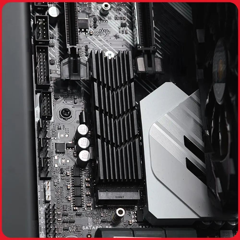 M.2 2280 SSD Radiator NVME NGFF Solid State Hard Disk Cooler Aluminum Alloy with Thermal Silicone Pad for  Game Console