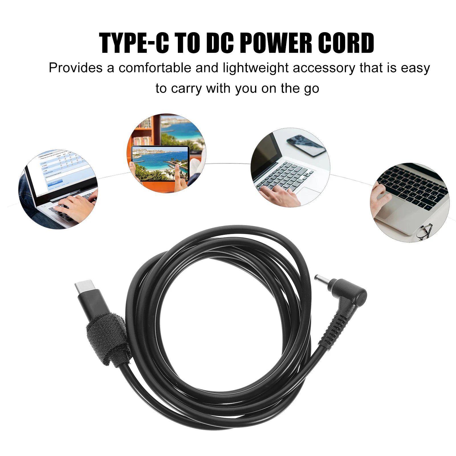 USB C to DC 어댑터 케이블 3.0x1.0mm 강력한 기술 타입-C PD 충전 코드 USB to DC 케이블