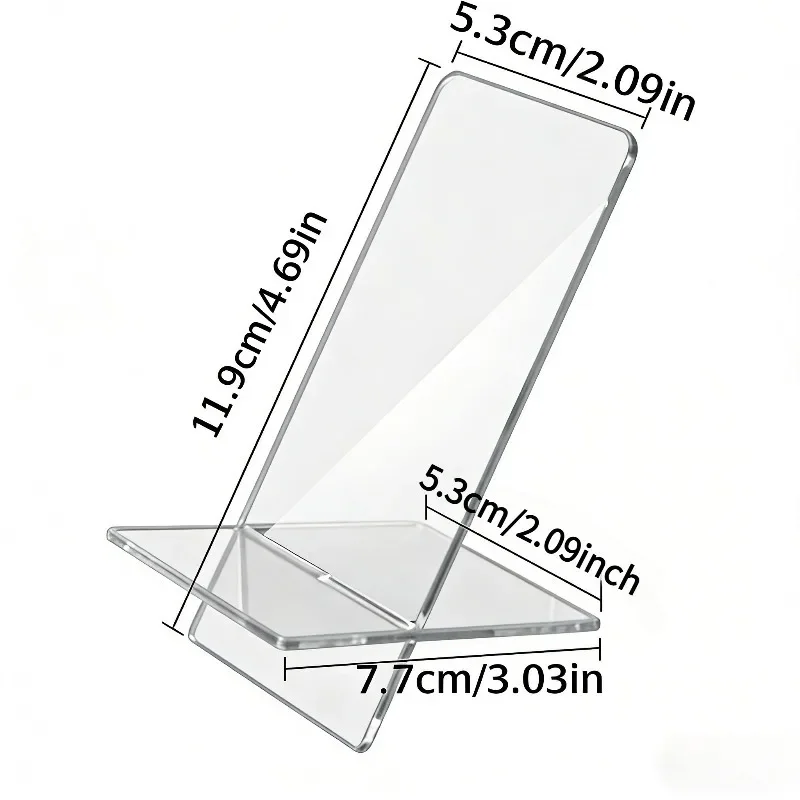 2pcs/set Transparent Acrylic X-shaped Phone Holder Detachable Portable Electronic Product Display Rack Home Store Available