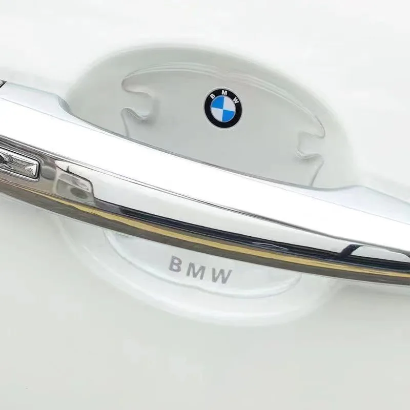 

For BMW 1 3 5 7 Series F10 F20 F30 F15 F16 F25 F40 X1 X3 X4 X5 X7 4Pcs Car Door Bowls Handle Protective Sticker Auto Accessories