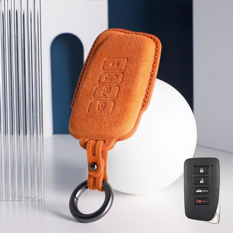 A + جلد الغزال مفتاح السيارة فوب غطاء حقيبة لكزس NX RX IS GS ES RC 200 250 300 #3