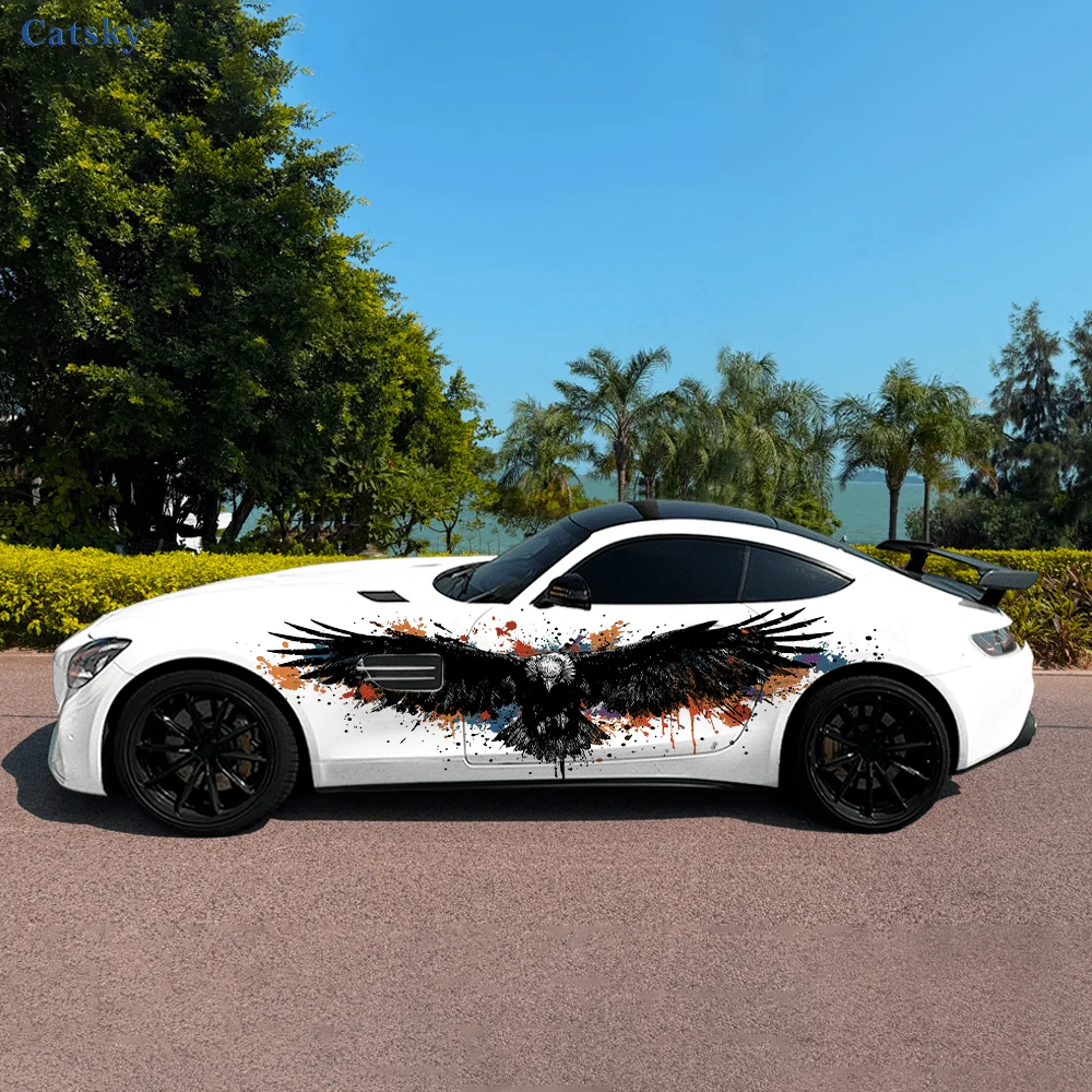 

Жестокий орел, красочные автомобильные виниловые наклейки, самоклеящаяся наклейка из ПВХ, подходит для грузовиков, внедорожников, украшения, автоаксессуары, подарок