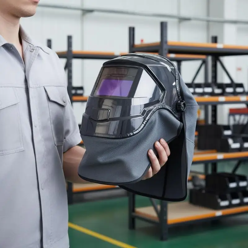 1 Set Welded Helmet Cover And Helmet Bib With Press Fit Seal Welded Accessories To Protect Neck