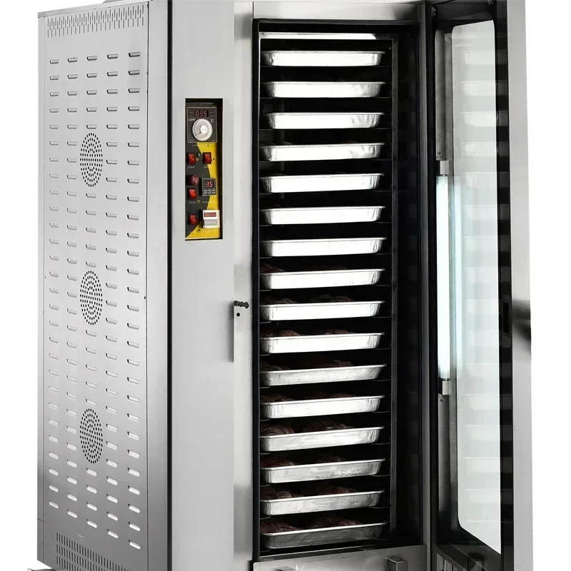 Freestanding Built-in Oven, 16 Tray Commercial Large Capacity Bread Bakery Machine, Movable Structure with Wheels